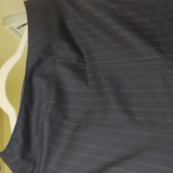 MOSCHINO PINSTRIPE TRUMPET SKIRT IN BLACK  WOOL SIZE 8 - Picture 8 of 10